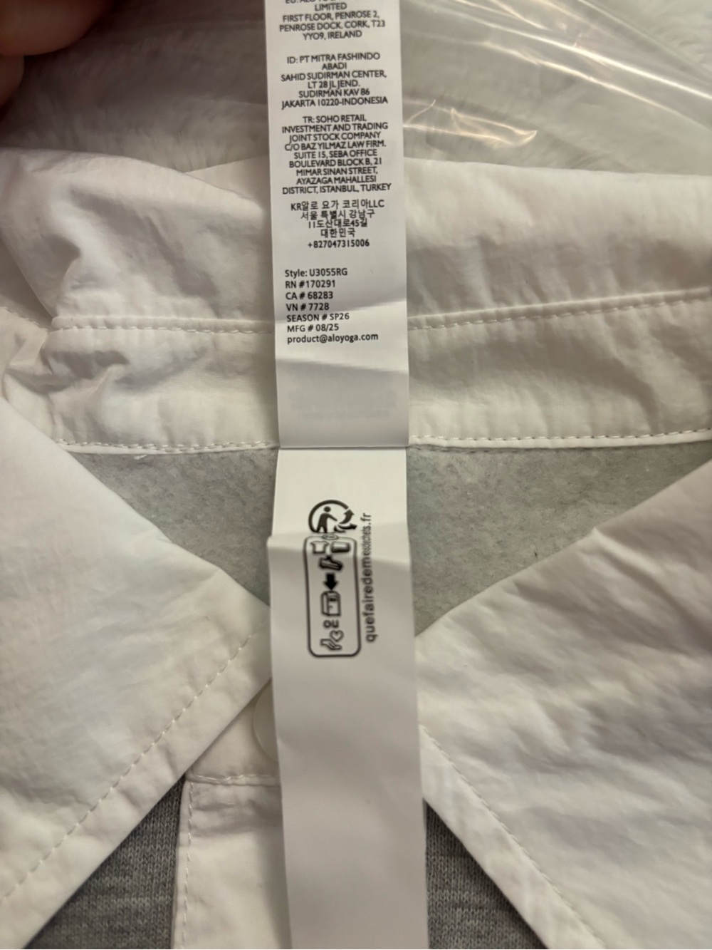 ALO Yoga Take it easy long sleeve Henley pullover Athletic Grey size M, NWT - Picture 8 of 10